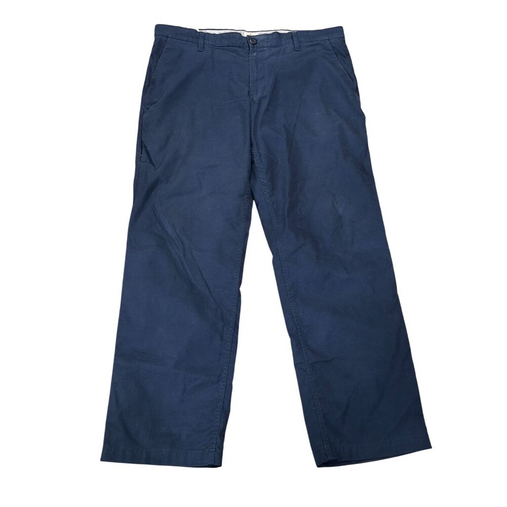 Dockers Mens Navy Cotton Straight Leg Pants W38 L32